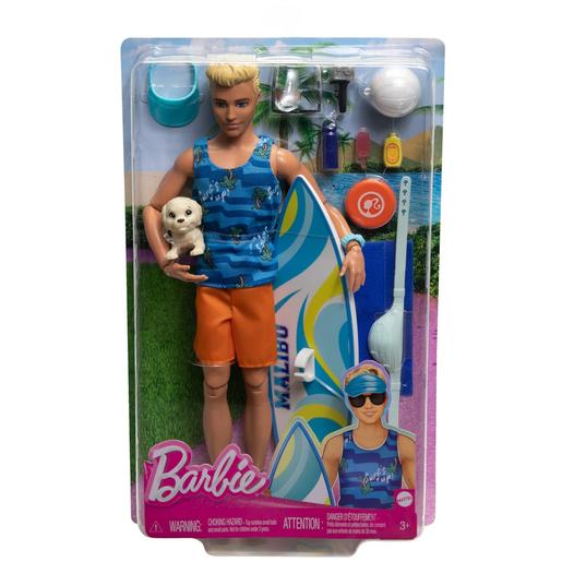 Barbie - Muñeco Ken con tabla de surf ㅤ