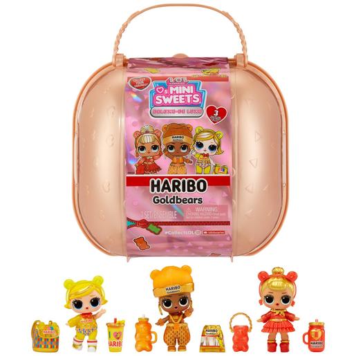 LOL Surprise - Surpresas Mini Doces Deluxe x Haribo - Ursinhos Dourados, inclui 3 bonecas temáticas de doces e acessórios divertidos (Vários modelos) ㅤ