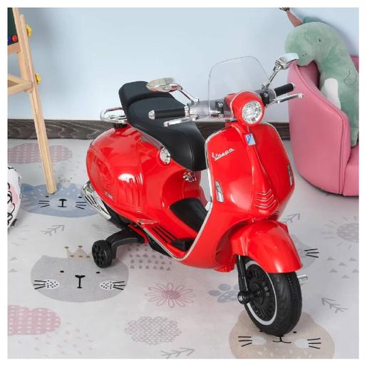 Homcom - Scooter elétrica infantil vermelha - Vespa Scooter