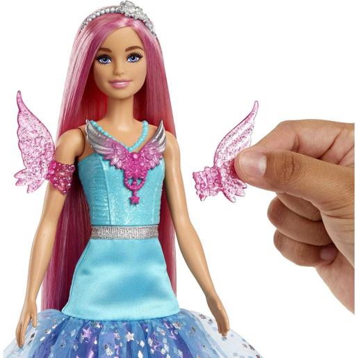 Barbie - Muñeca rubia con look fantasía, mascotas y accesorios para peinar ㅤ