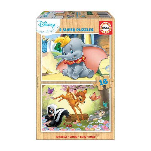Educa Borrás - Disney - Pack Puzzles Animais da Disney 2x16 Peças
