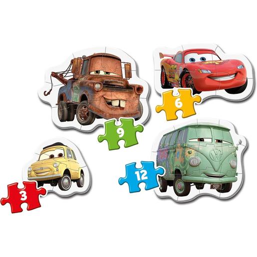 Clementoni - Cars - Puzzle progressivo Cars de 3-6-9-12 peças ㅤ