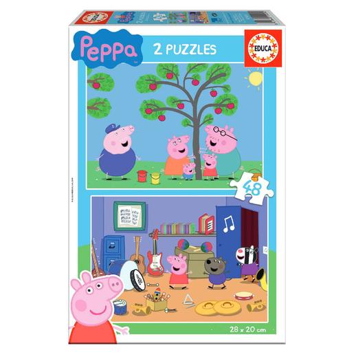 Educa Borrás - Porquinha Peppa - Pack Puzzles 2x48 Peças