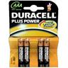 Duracell - Pack 4 Pilhas AAA Plus Power