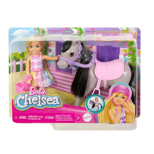 Barbie - Boneca Chelsea com Pónei e Acessórios de Montar ㅤ