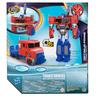 Hasbro - Transformers - Transformers EarthSpark: Figura Cambiador de Giro Optimus Prime y Robby Malto ㅤ