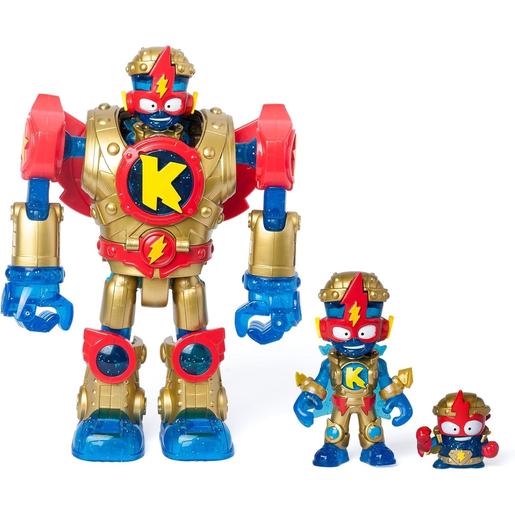 Superthings - Robô Articulado Kazoom Power com Armadura Dourada ㅤ