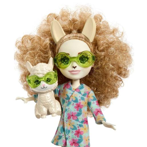 Mattel - Enchantimals - Set de juguete SPA de belleza con muñeca Llama y accesorios ㅤ