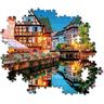 Clementoni - Puzzle de 500 peças Paisagem antiga de Estrasburgo ㅤ