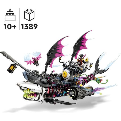 LEGO - Barco-tubarão de pesadelos, brinquedo de duas formas com minifiguras 71469