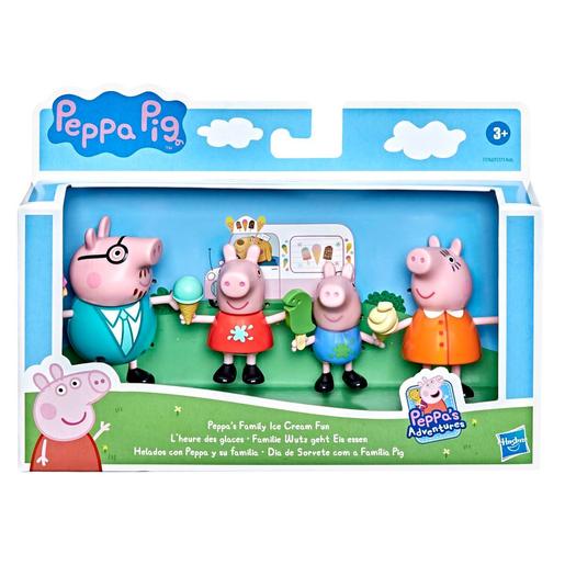 Peppa Pig - Día de helados - Pack 4 figuras Peppa Pig y familiares