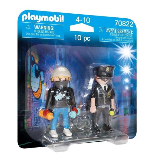Playmobil - Duo Pack Polícia e Vândalo Playmobil City ㅤ