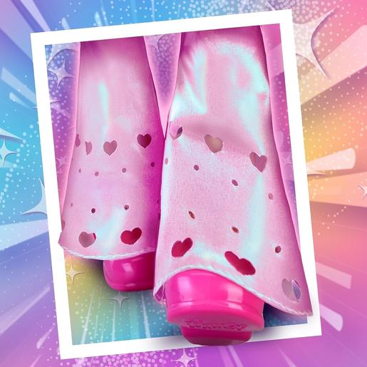 Nancy - Boneca com cabelo rosa, jogo para pentear e decorar, máquina de gemas e acessórios ㅤ
