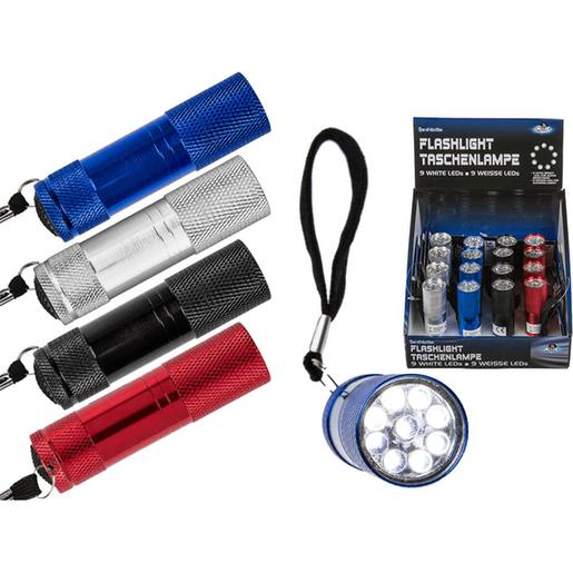Lanterna metálica 9 LEDs (vários modelos)