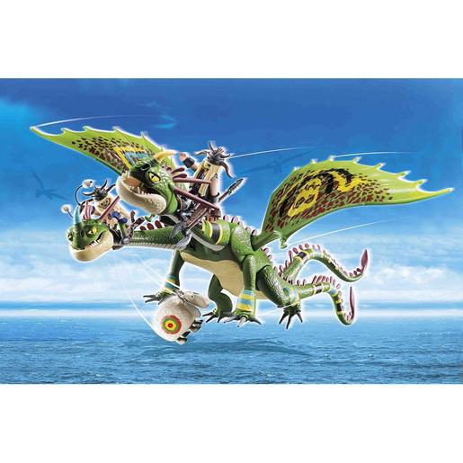 Playmobil - Dragon Racing: Dragão 2 Cabeças com Brutesco e Brutália - 70730