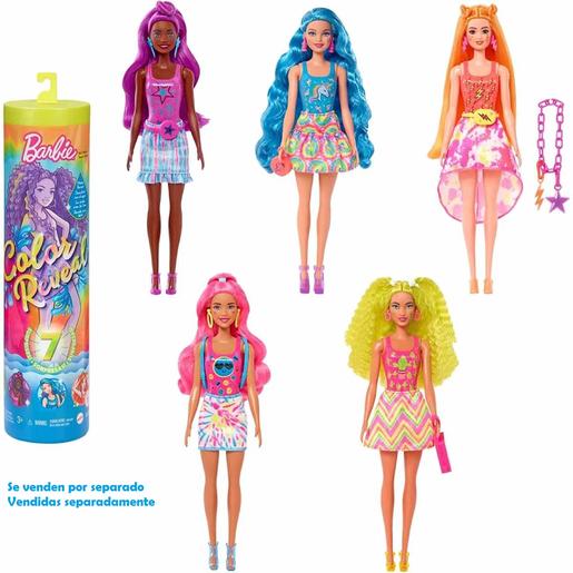 Barbie - Color reveal Neon Tie-Dye - Boneca surpresa (vários modelos)