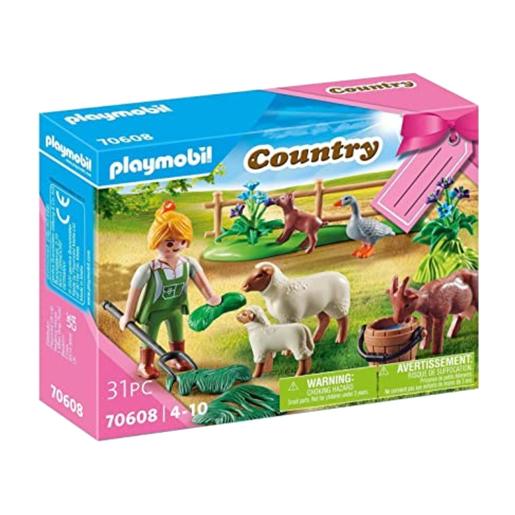 Playmobil - Set fazendeira com animais - 70608