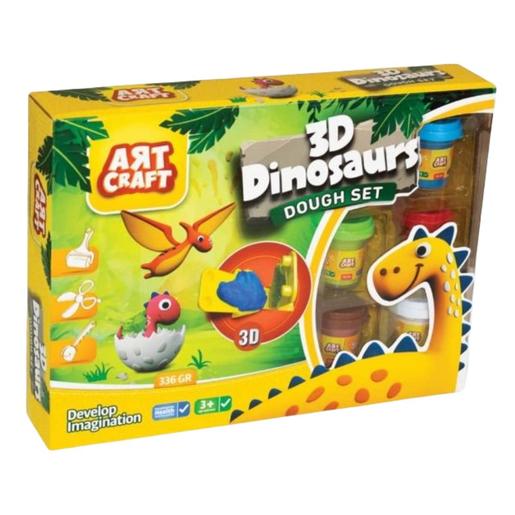 Playset dinossauros 3D grandes de plasticina