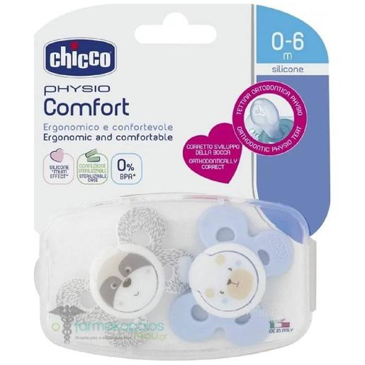 Chicco - Chupeta Physio Comfort de silicone para bebés de 0-6 meses