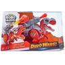 Dino Wars T-Rex eletrónico com movimento e lançador ㅤ