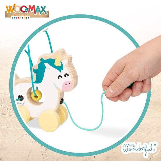Woomax - Unicornio para puxar de madeira - Mr Wonderful