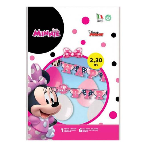 Minnie Mouse - Kit Grinalda + 6 balões