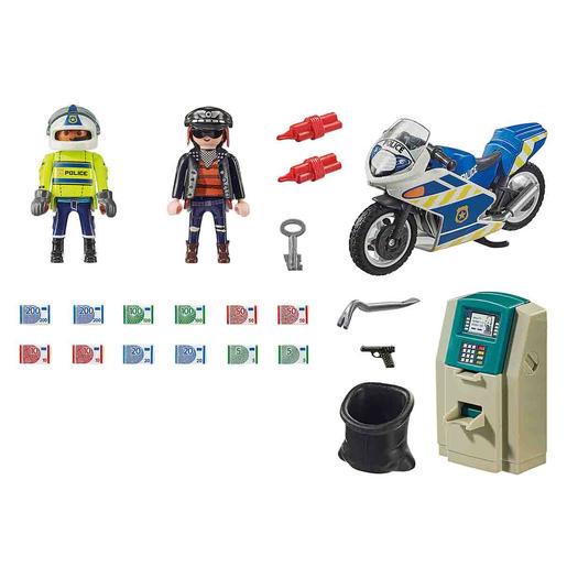 Playmobil - Moto de Polícia: Perseguição do Ladrão de Dinheiro - 70572