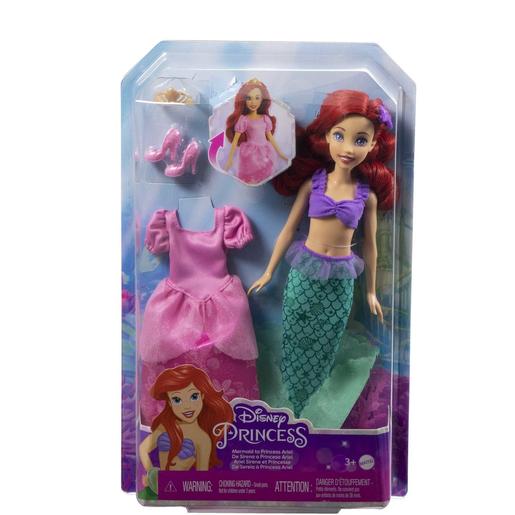 Mattel - Muñeca sirena a princesa Ariel Disney ㅤ