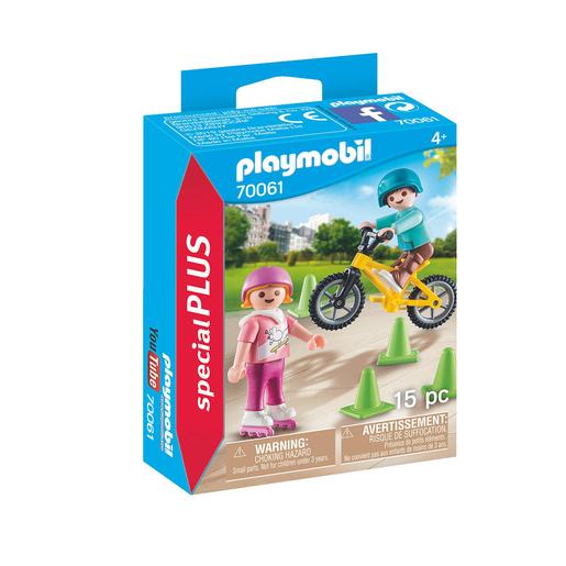 Playmobil - Crianças com patins e Bicicleta - 70061