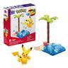 Mattel - Pokemon - Construção de Aventuras Pokémon Pikachu na praia - 79 peças, Mega Construx ㅤ