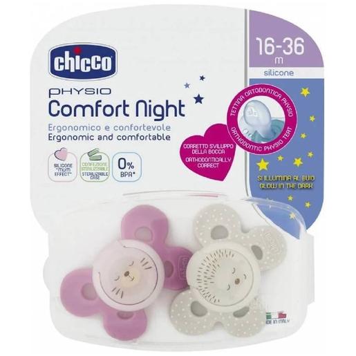 Chicco - Chupeta Physio Comfort Night para bebés de 6-16 meses rosa (várias cores)