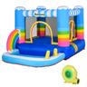 Castelo insuflável arco-íris com piscina e cama elástica 280 cm Outsunny