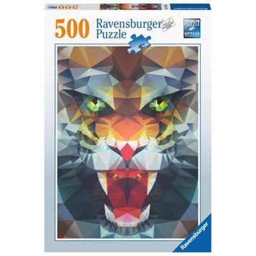 Ravensburger - Puzzle de polígonos com rugido de leão, 500 peças ㅤ