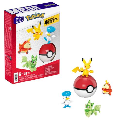 Mega Bloks - Pokemon - Conjunto de Construção Mundo Pokémon 79 Peças ㅤ