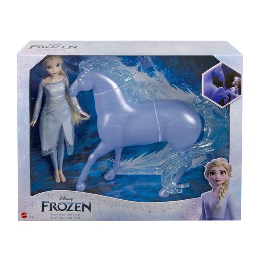 Mattel - Frozen - Muñeca rubia con vestido y caballo Nokk de Frozen 2 ㅤ