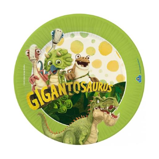 Gigantosaurus - 8 Pratos de Cartão 18 cm