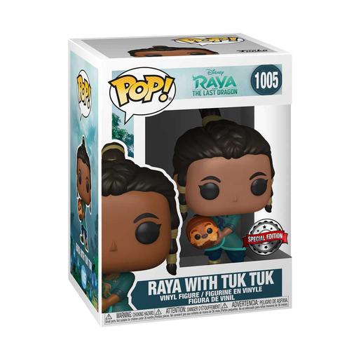 Raya e o Dragão - Raya jovem com Tuk Tuk - Figura Funko POP