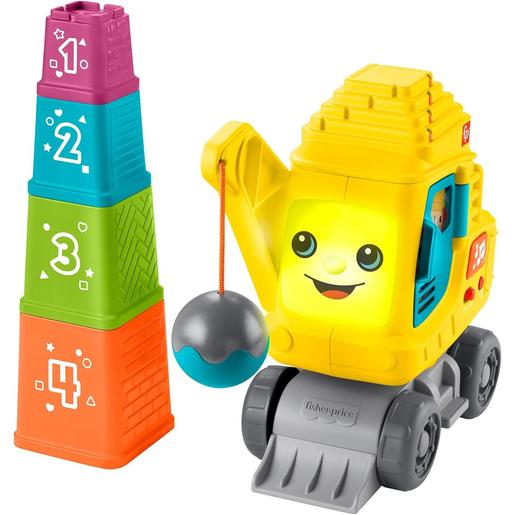 Mattel - Gru - Brinquedo de Construção Guindaste Aprende e Empilha ㅤ
