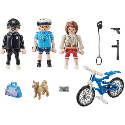 Playmobil - Bicicleta da polícia: perseguição ao ladrão de carteiras - 70573