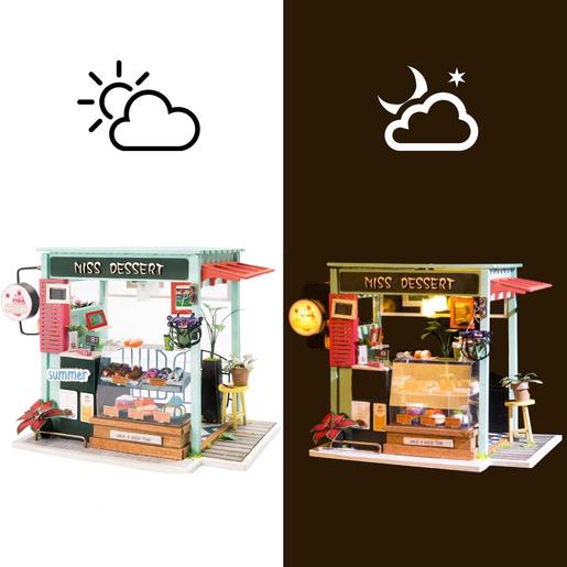 A loja de gelados - Maqueta de madeira em 3D