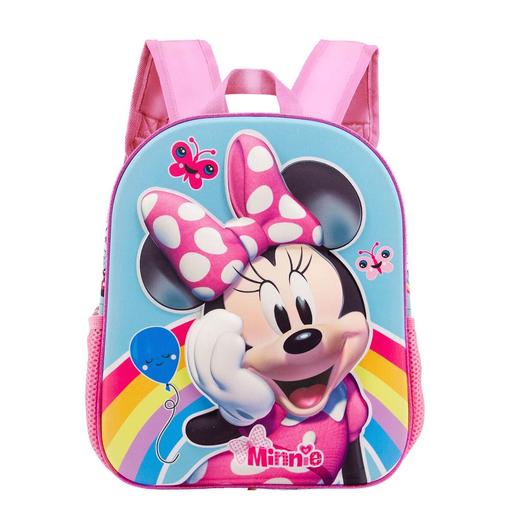 Minnie Mouse - Mochila pequena 3D Arco-íris