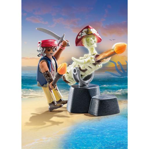 Playmobil - Brinquedo Artillheiro de Piratas ㅤ
