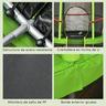 Homcom - Trampolim Verde com rede de segurança de 160 cm