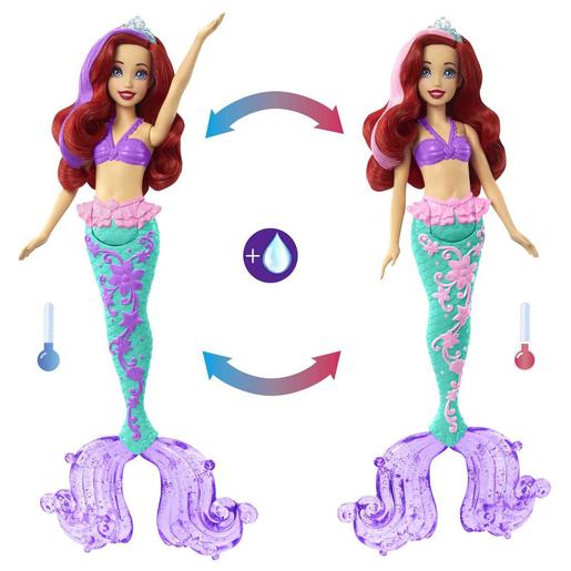 Disney - Muñeca sirena princesa cambia de color, pelo y cola