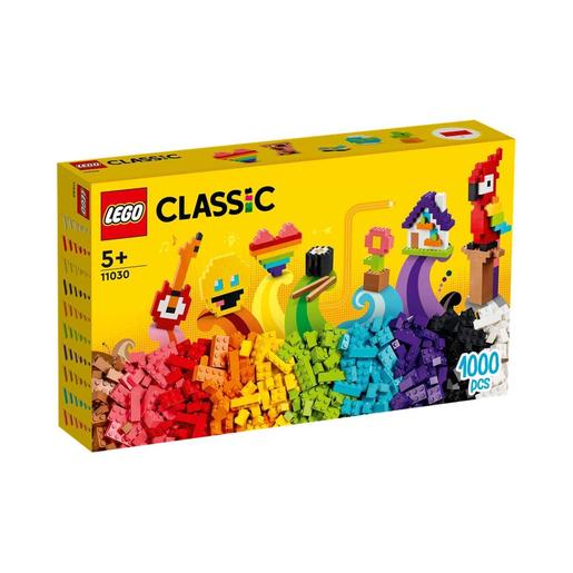 LEGO - Jogo de construção LEGO Classic Tijolos aos Montes, carro, casa, papagaio, flores e mais, 11030