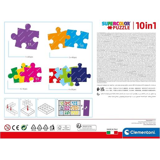 Clementoni - Porquinha Peppa - Puzzle Infantil Multicolor 10 em 1, de tamanhos diferentes para montar progressivamente ㅤ