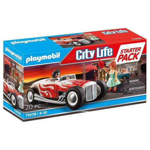 Playmobil - Starter Pack Carro Hot Rod estilo anos 50 Playmobil City Life ㅤ