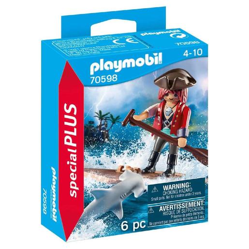 Playmobil - Pirata com balsa e tubarão-martelo - 70598