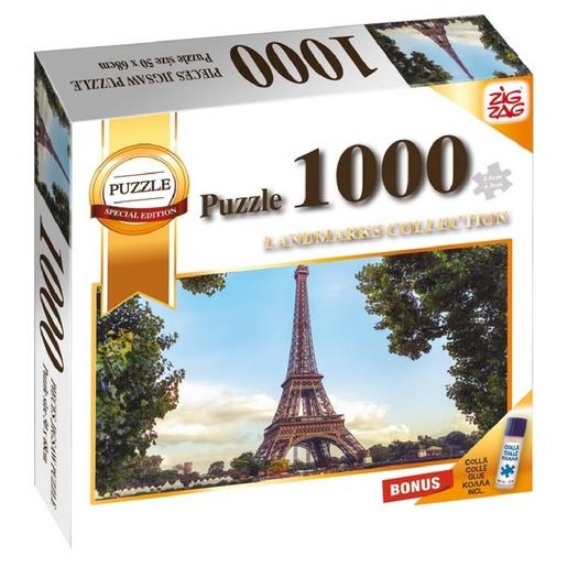 Puzzle 1000 peças Torre Eiffel com cola