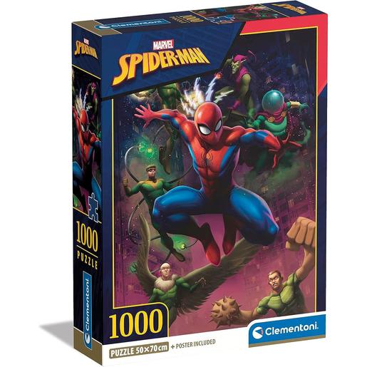 Clementoni - Puzzle de habilidade Spiderman Marvel, 1000 peças ㅤ